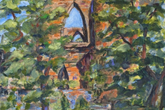 Burgruine-Oybin-2023-AcrylOel-40-x-50-cm2-klein