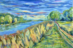Das Blaue Wunder, Öl