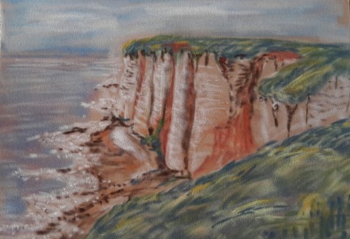 Bretonische Küste, 2018, 35 x 25, Pastell