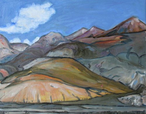 Das Chang Tang in Tibet, 2019, 30 x 24 cm, Öl