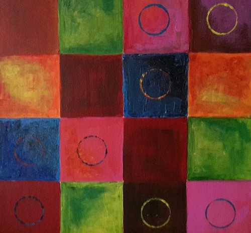 Farben, 2016, 30 x 30, Acryl(Malpappe)