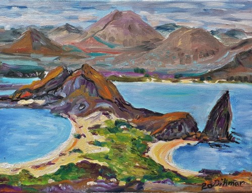Isla St. Bartolomä -Galapagos, 2020, 50 x 40 cm, Öl
