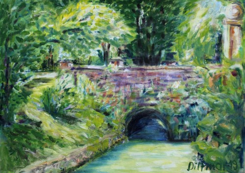 Seifersdorfer Schloßpark, 2019, 42 x 30 cm, Öl