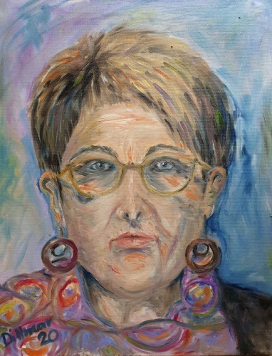 Selbstportrait 22_022020, 30 x 40 cm, Öl