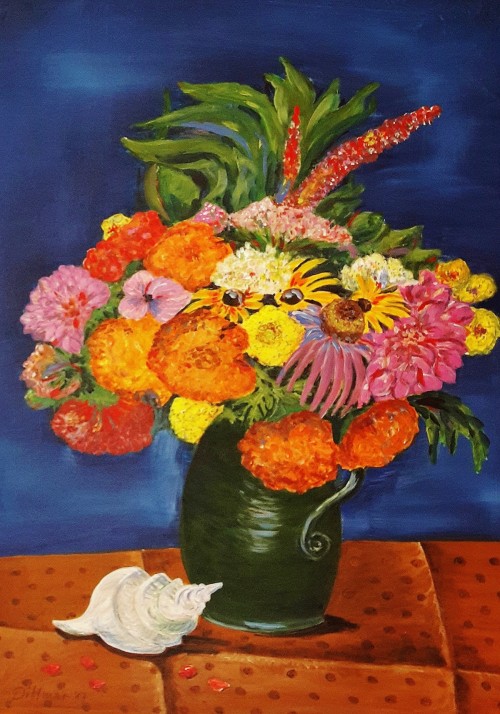 Sommerblumen, 2017,50 x 70, Acryl