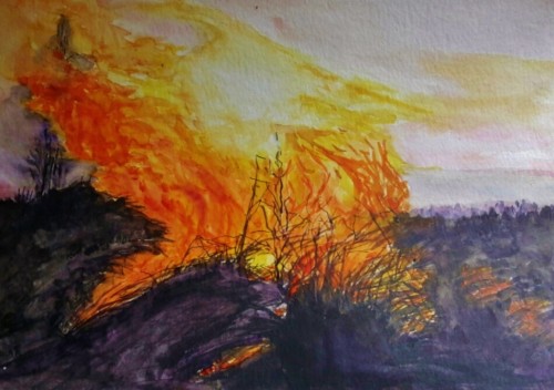 Walpurgisnacht, 2017, 40 x 30, Acryl